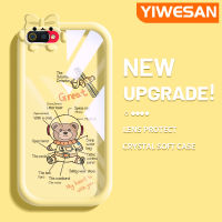 YIWESAN เคสสำหรับ Realme C2 C2S OPPO เคส A1K ลายการ์ตูนน่ารักนักบินอวกาศหมีลวดลายน่ารักขอบนิ่มเคสกันกระแทกโปร่งใสเคสโทรศัพท์ซิลิโคนเนื้อนิ่มทนทานต่อการตกหล่น