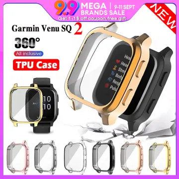 For Garmin Venu sq Full Protection TPU Shockproof Case Cover w/ Screen  Protector