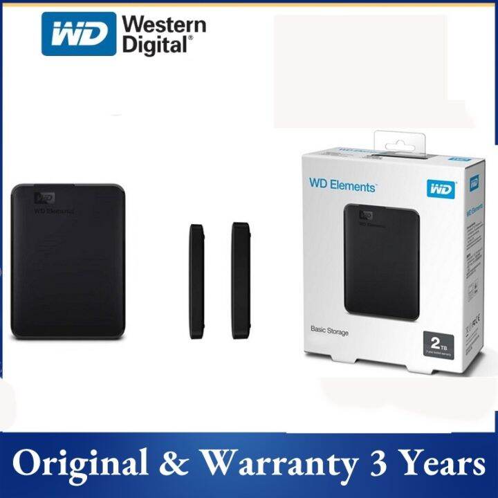 WD 2TB External Hard Disk 2.5'' Portable HDD WD Elements Black
