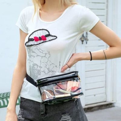 Clear Fanny Pack Waterproof Waist Bag Tote Bag Stadium Approved Clear Purse Transparent Adjustable Belt Bag 【MAY】