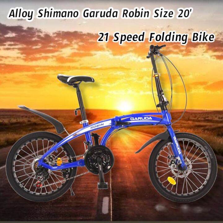 Alloy 21 speed shimano garuda robin folding bike foldable bike Size 20