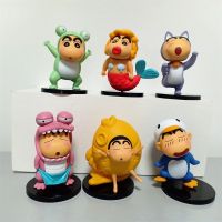 DFHRY PVC Kawaii การตกแต่งเดสก์ท็อป ของขวัญสำหรับเด็ก ของเล่นเด็ก เครื่องประดับ Crayon Shin-chan ตุ๊กตาอะนิเมะ อุปกรณ์ต่อพ่วงตุ๊กตา Action Figure