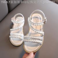 【hot】☬  Girls Rhinestone Sandals Of 14 Years Flat Shoes Sandal Baby Shoe Flip Flops Chaussure Enfant Fille