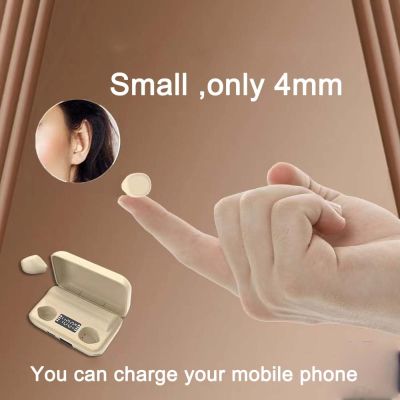 ZZOOI Mini Headphones Wireless Invisible In-Ear Earphones Charge Mobile Phone Sleeping Sports Gaming HD Stereo Noise Reduction Earbuds