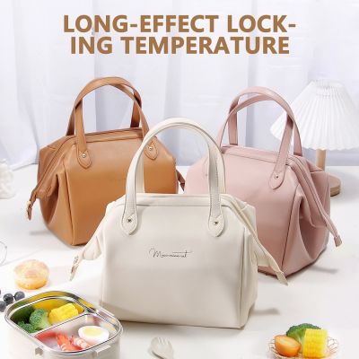 hot！【DT】﹉☸  WomenS Leather Large Capacity Thermal Child Aluminum Foil Insulation Storage Camping