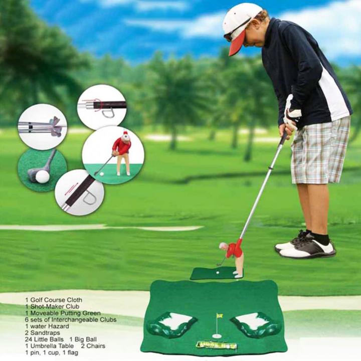 mini-golf-club-doll-set-childrens-games-indoor-parent-child-games-educational-plastic-toys-golf-toys-learning-toys-towels
