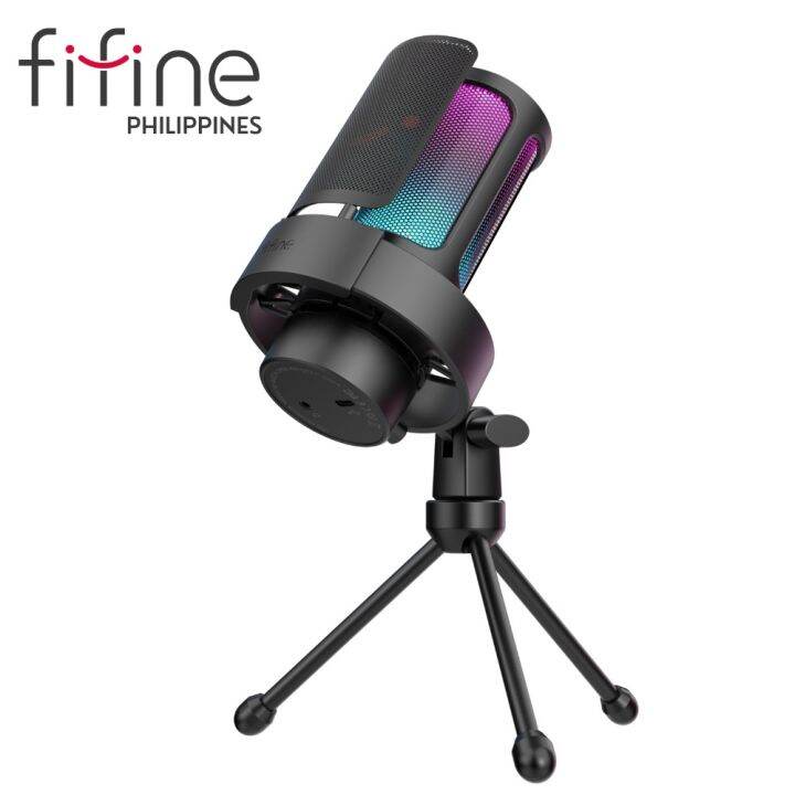FIFINE A8V Ampligame A8 Streaming Studio Condenser Microphone Mic RGB ...