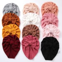 【hot sale】⊙℡﹍ C05 1Pc Baby Hat Solid Headband Waffle Bowknot Turban 0-2Y Infant Girl Cute and Breathable Headwear