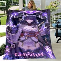 （Contact customer service for customizable blankets）Genshin impact high-definition printed custom flannel insulation blanket, suitable for office and home travel fashion gift blankets(Coral plush blankets in stock)