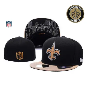 New Orleans Saints Cap Hat Adult Snap Back Black Gold OSFA NFL Team Apparel  |