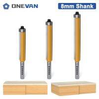 ONEVAN 8MM Shank Flush Trim Bottom Bearing Router Bits Set เครื่องตัดทังสเตนคาร์ไบด์เกรดอุตสาหกรรมสําหรับงานไม้