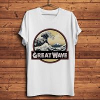 Ukiyoe Great Wave Off Kanagawa Funny Vintage T Shirt Homme White Men Tshirt