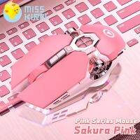 [PINK SERIES] Model Sakura Pink G3OS Optical Macro Key Office Gaming Mouse เมาส์เกมมิ่ง ออฟติคอล ตั้งมาโครคีย์ได้ ความแม่นยำสูงปรับ DPI 800 - 3200 เหมาะกับเกม MMORPG (BNS) FPS MoBA เกมคอมพิวเตอร์เดสก์ท็อปแบบมีสายเงียบเงียบ เม้าส์ esports