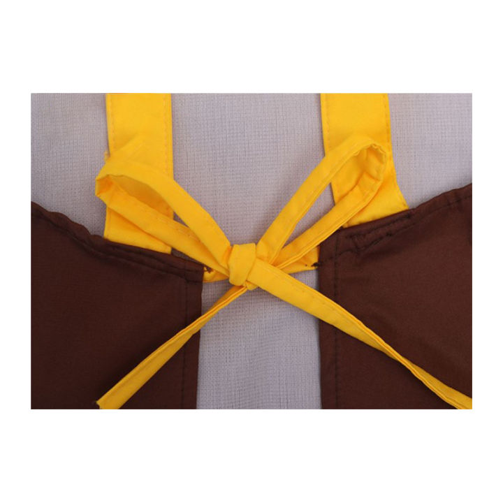 oil-proof-apron-large-pocket-apron-waterproof-work-clothes-catering-work-clothes-household-apron-catering-apron