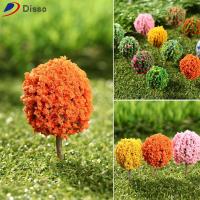 DISSO 10pcs 3.72.0เซนติเมตร ของเล่นสำหรับเด็ก รถไฟจำลอง การตกแต่งรถไฟ อุปกรณ์ภูมิทัศน์อาคาร ต้นไม้ประดิษฐ์ทิวทัศน์ ต้นไม้ดอกไม้จิ๋ว