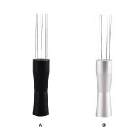 Coffee Grounds Tamper Stirrer 304 Stainless Steel Leveler Leveling Distributor Washable Reusable Stirring Black