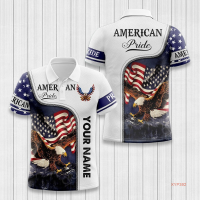 on 2023 new 2023 3xx180305 JYJ 4, 2023, the 3D tshield Independence Day Polo 3D White American pride New polo shirt