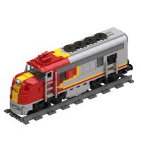 ของเล่นรถไฟของเล่นสำหรับเด็ก MOC Santaed Fe บล็อกตัวต่อรางรถไฟโดยสารรถไฟซุปเปอร์หัวหน้าเมือง