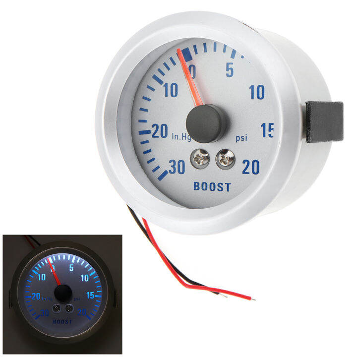 Car Turbo Boost Gauge Meter 2 Inch 52mm 0~30in.Hg / 0~20PSI Auto ...