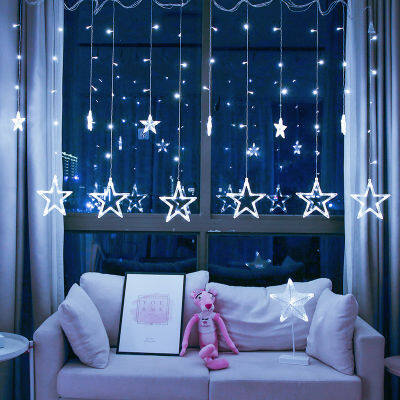 Christmas String Lights Led 2.5M Fairy Lamp Xmas Star Garland Curtain Lights For Home Wedding Party Holiday Decoration