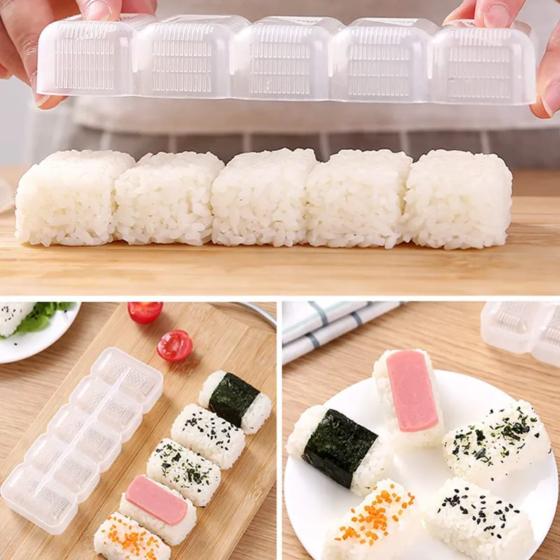 6pcs Triangle Sushi Mold 2 Size Onigiri Rice Ball Maker Mold, Non-stick  Rice Ball Bento Presses Mold Nigiri Mould