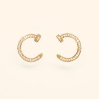 Shependence ต่างหูก้านคริสตัลตะปู (Nails Crystal Stud Earrings)