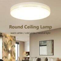 ZZOOI Round Led Lustre Ceiling Lamps 110V 220V Modern Lights 24W 36W 48W with Warm Cold White Neutral Light Room Decor for livingroom