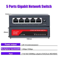 KuWFi สวิตช์อีเธอร์เน็ตสวิตช์เครือข่ายกิกะบิต1000Mbps 5/8/10พอร์ตสวิตช์ RJ45จุดรวมเดสก์ทอป LAN แบบเร็วสำหรับสำนักงานหอพักสวิตช์ JHJ3825บ้าน