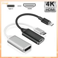 JIANGF สายเคเบิล Type C เป็น HDMI ตัวเมีย สายเคเบิล Type C เป็น HDMI อะลูมิเนียมอะลูมิเนียมอะลูมิเนียม ยูเอสบี อะแดปเตอร์4K ทนทานต่อการใช้งาน ความเร็วในการส่งข้อมูลที่รวดเร็ว สายเคเบิล HTV สำหรับ MacBook/Huawei/Samsung/Netflix สำหรับ MacBook