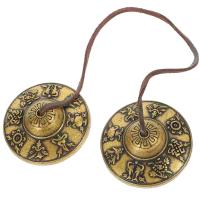 Copper Finger Cymbals Musical Instrument Tibetan Bells Tingsha Religious Ceremony Chime Style Percussion