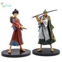 XSUIMI Figurine 18ซม. Roronoa Zoro Vinji SMOKE Monkey D Luffy The Grandline ฟิกเกอร์ลูฟี่ตุ๊กตาขยับแขนขาได้ผู้ชาย