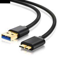 NYBHIA 0.5m/1m ชุบทอง ซุปเปอร์สปีด สาย สายดาต้า HDD USB 3.0 Type-A เป็น Micro B