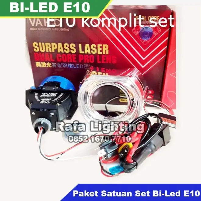 Bi Led E10 Vahid Laser Led Projector Dual Core Pro Blue Lens Satuan