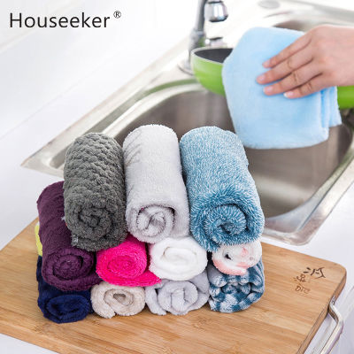 10Pcs5pcs Kitchen Towel Bamboo Fiber Cloth Microfiber Kitchen Cleaner Wipping Rags Bathroom Hand Cleaning Dryer Towel