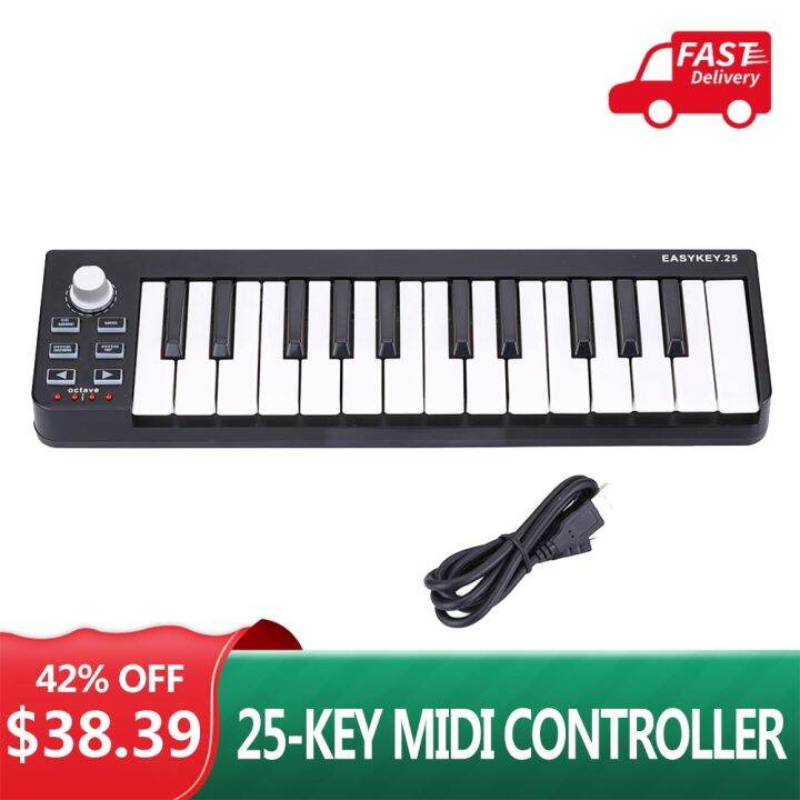 Worlde Easykey.25 Portable Keyboard Mini 25-Key USB MIDI Controller ...