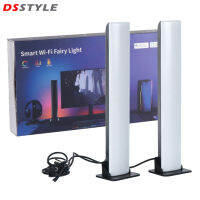 DSstyles แท่งไฟ LED สมาร์ทสำหรับเล่นเกมเปลี่ยนสีได้ด้วยการไฟด้านหลังทีวีสร้างบรรยากาศพร้อมการโหมดดนตรีฉากสำหรับตกแต่งห้อง PC