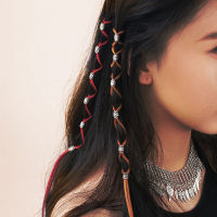 ชาติพันธุ์สไตล์สีผมเชือกผม Dread ids เงิน Dreadlock Clasps ลูกปัด Punk Boho Cuffs คลิปสำหรับแอฟริกัน ids เครื่องประดับ