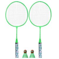 Badminton Rackets for Children,Shuttlecocks Racquet Sports Set with 2 Balls for Kids Players Indoor Outdoor Sport