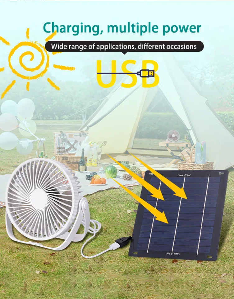 Portable 9W 5V 6 Inch USB Solar Panel Exhaust With Fan Air Extractor For  Outdoor Camping Dog Chicken House Greenhouse Large Wind Volume Of 800fa Fans