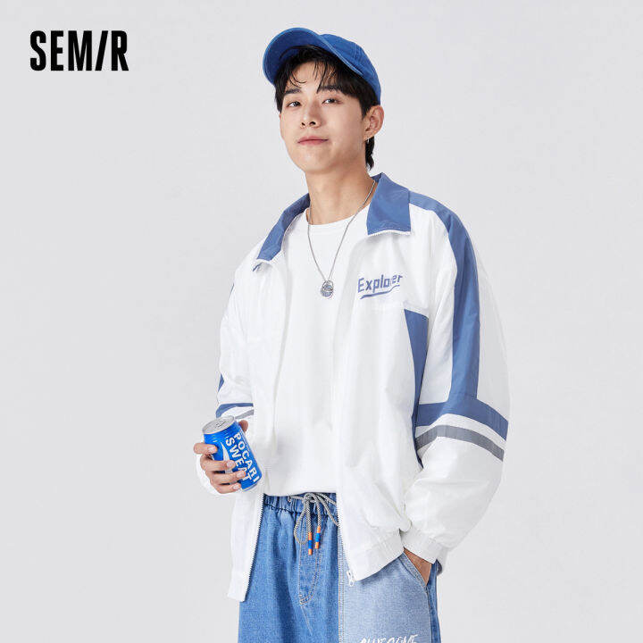 Semir Jacket Men 2021 Autumn New ColorBlocking Striped School Uniform