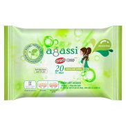 Combo 10 Khăn ướt không mùi Hàn Quốc Agassi 20 tờ màu xanh