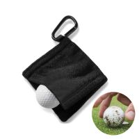 Microfiber Golf Ball Cleaning Towel with Carabiner Professional Golf Club Head Wiping Cloth Cleaner with Hanger