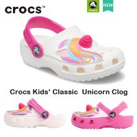 crocs เด็ก รองเท้าแตะ crocs Fun Lab Classic IAM รองเท้าcrocsเด็ก เด็กชายเด็กหญิง รองเท้าเดินชายหาดเด็ก ลายยูนิคอร์น สําหรับเด็ก#207073