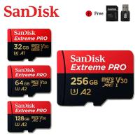 2023 SanDisk Extreme Pro Micro SD Card 128GB 32GB 64GB 256GB 400GB Memory Card 32 64 128 gb Flash Card SDTF MicroSD U3 4K for Phone