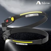 hot！【DT】 Sensor Cob Headlamps Hand Flashlight Usb Rechargeable Headlight Lamp Fishing Outdoor