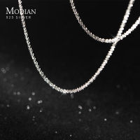 Modian Dazzling Simple Adjustable Necklace for Women Girls 925 Sterling Silver Luxury Brand Jewelry 2021 New Mode Accessories