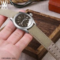 ปรับให้เข้ากับ Hamilton Khaki Field H68201993 H70605963 Sports Canvas Leather Watch 20 22