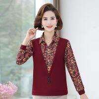 ♛☃☾ Middle-aged and old 2022 new spring holiday two buttons render into T-shirt outside wear jacket unlined upper garment fashion brim mother