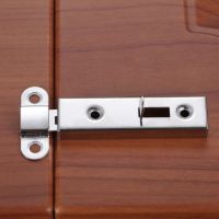 61*16mm Door Latch Silver Door Window Security Bolt Button Open Spring Lock Latch Home Hardware Door Bolts Home Safety W/Screws Door Hardware Locks Me