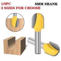 1pc 8mm Shank Ball Nose Core Box กล่องไม้เราเตอร์บิตคาร์ไบด์ใบมีดยาวงานไม้เราเตอร์บิต 6mm / 6.35mm Shank Milling Cutters